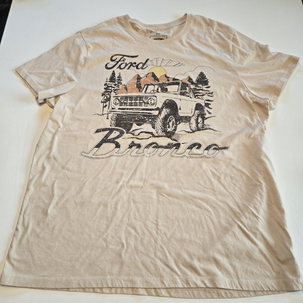 Ford Bronco‎ Goodfellow & Co Beige T-shirt Men's XL Graphic Tee Licensed